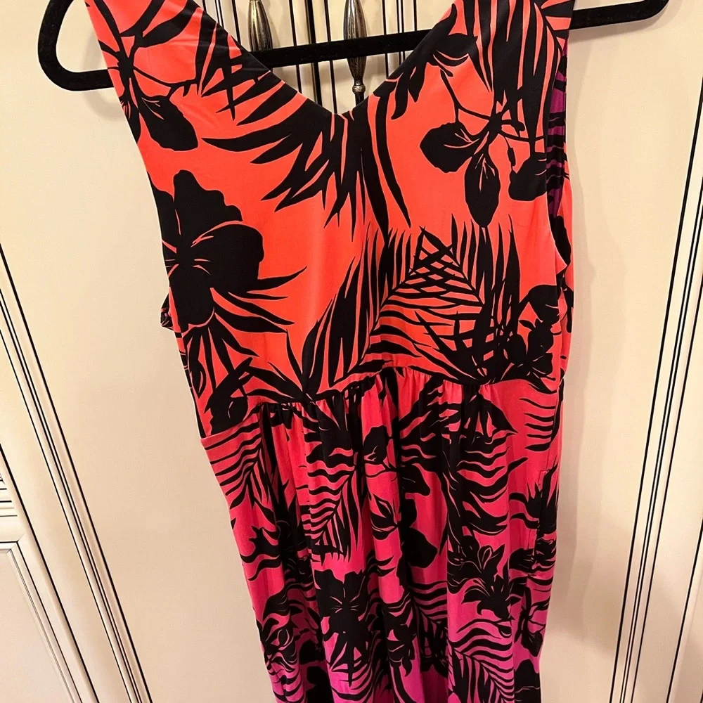 Soma Black and Orange Floral Dress - Picture 5 of 7